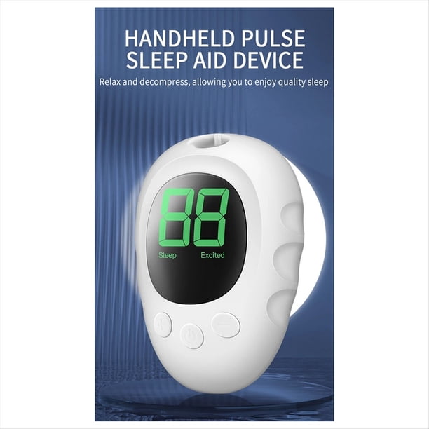 Dispositivo Eléctrico de Ayuda para Dormir EMS, Microcorrientes de Mano, Instrumento Electroestimulador Tens, para Conciliar el Sueño, Ansiedad, Depresión