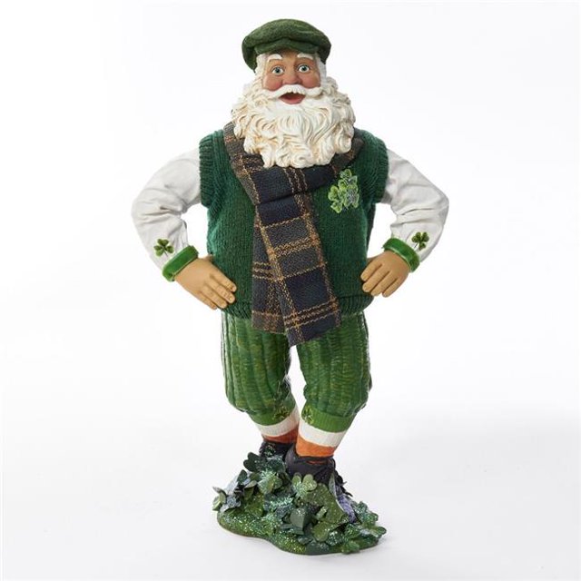 Kurt S. Adler C7461 Fabrich Musical Irish Dancing Santa - 10 in.