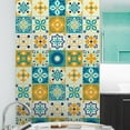 thumbnail image 3 of Walplus  Temara Yellow Blue Moroccan Wall Tile Sticker Peel and Stick 48 pieces, 3 of 3