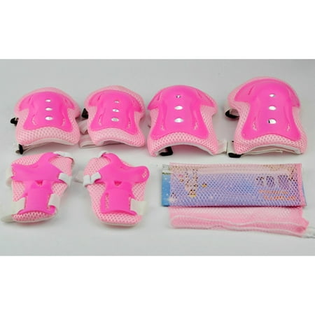 Kids Sports Protective Gear Set Safety Pad Safeguard (Knee Elbow Wrist) Protector Pads for Roller Bicycle BMX Bike Skateboard