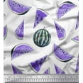 thumbnail image 1 of Soimoi Velvet Fabric Watermelon Fruits Print Fabric by The Yard 58 Inch Wide, 1 of 3