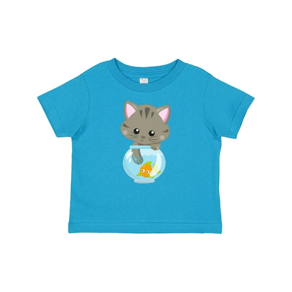 Inktastic Cute Cat, Little Cat, Kitty, Kitten, Fish Bowl Girls Baby T-Shirt