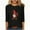 Black, variant on 3/4 Length Sleeve Womens Tops Cute Casual Basic Tees Tops Loose Fit Plus Size Fashion Beach Vacation Clothes for Women