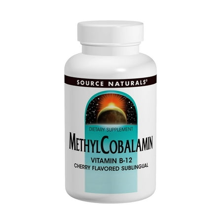 Source Naturals MethylCobalamin Vitamin B-12 Subl Cherry 5mg, (Best Natural Source Of Vitamin B12)