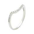 thumbnail image 3 of 10k White Gold Curved Diamond Wedding Band (1/5 cttw, I-J Color, I2-I3 Clarity), 3 of 6