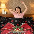 thumbnail image 7 of Yspwyqan Christmas Santa Bow Bedding Set Full, Black Xmas Holiday Bed Sets Comforter with 2 Pillow Shams, Soft Breathable Bedding for Bedroom Guest Room Decor, 7 of 7