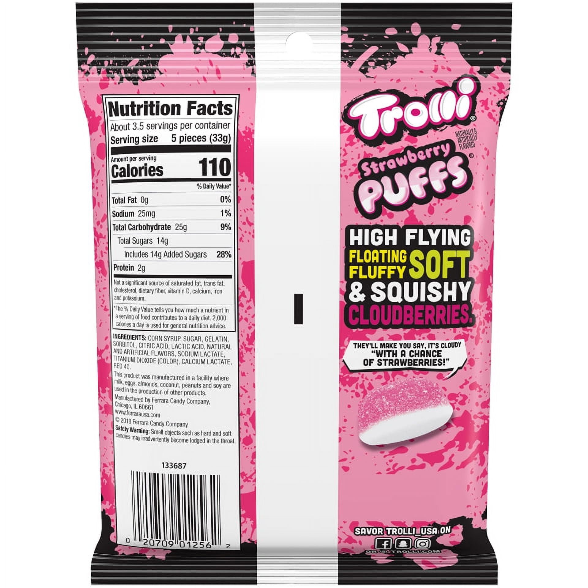 Trolli Strawberry Puffs Gummy Candy 4.25oz