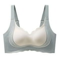thumbnail image 3 of HOWPAY Wireless Bras For Women No Underwire Push Up Adjustable Straps Deep V Full Coverage Bralettes With Support Comfortable Soft T-Shirt Bra Green 42, 3 of 5