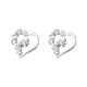 thumbnail image 1 of Par Hueco Pendientes de diamantes de imitación Colgante Delgado Plata Elegante Pendientes de diamantes de imitación de la boda de las mujeres Accesorios Pendientes de joyería para las mujeres, 1 of 5