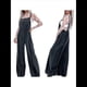 thumbnail image 2 of Mono Vaquero Holgado para Mujer, con Tirantes Ajustables, Pierna , Pantalones Largos y Deshilachados. Negro XL, 2 of 5