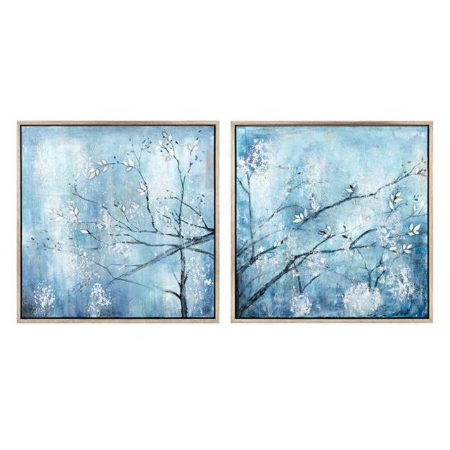 IMAX A0214903 Winterset Framed Oil Painting, Blue - Assorted 2