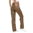 thumbnail image 5 of HDE Women's High Waisted Faux Leather Cargo Pants with Pockets Brown 33, 5 of 6