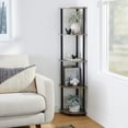 thumbnail image 2 of Furinno Shelves 11.6 W X 11.6 D X 57.7 H 5-Shelf Freestanding Shelves, Gray and Black, 2 of 10