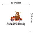 thumbnail image 4 of Just A Little Moo-Dy Cow Drinking Milk Farm Chicken Cow Horse Farmer Ranch Egg Fox Hen House Pig Sheep Holiday Gift Decorating Ideas Bedroom Wall Decal Sticker - Size: 10 In X 8 In, 4 of 5