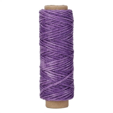 Light Purple 210D 50m Waxed Sewing Thread for Leather Craft and Shoe Repair Hand Stitching Cord