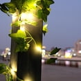 thumbnail image 2 of Flower Green Leaf String Lights Artificial Vine Fairy Lights Battery Powered Christmas Tree Garland Light For Weeding Home Decor Maple Leaf 5m 50 Lights Battery Model, 2 of 4