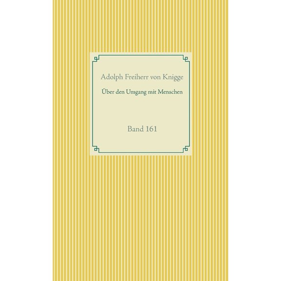 Über den Umgang mit Menschen : Band 161 (Paperback)