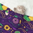 thumbnail image 2 of Rocae Mardi Gras and Donuts for Pet Blanket Dog Blanket Cat Blanket Soft Sleep for Small Medium Pet-Small, 2 of 8