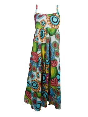 Mogul Bohemian Women's Long Cotton Dress Colorful Summer Party Boho Style Dresses