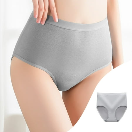 Value for Money  Women s High Waisted Underwear  Soft Cotton  Breathable  Seamless  Comfortable  Daily Wear  Supportive  for Workout  Sleep  Everyday Use  Plus Size Womens Clothes | Gray XXL