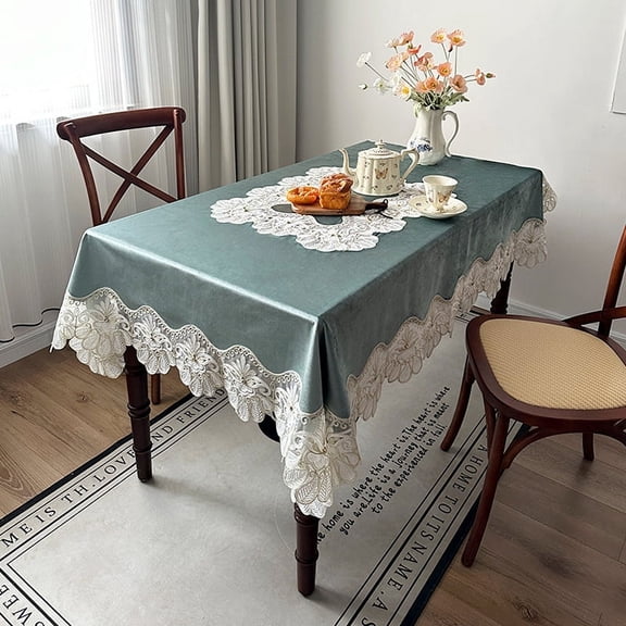 Embroidered Lace Tablecloth Table Cover for Party Wedding Baby Shower Kitchen Dinning Tabletop Decoration