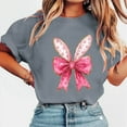 thumbnail image 2 of Plebaso T-Shirts de Pâques pour Femmes, Imprimé Mignon, Manches Courtes, Tee-Shirt Graphique Ample, T-Shirts Décontractés d'Été pour Femmes, 2 of 4