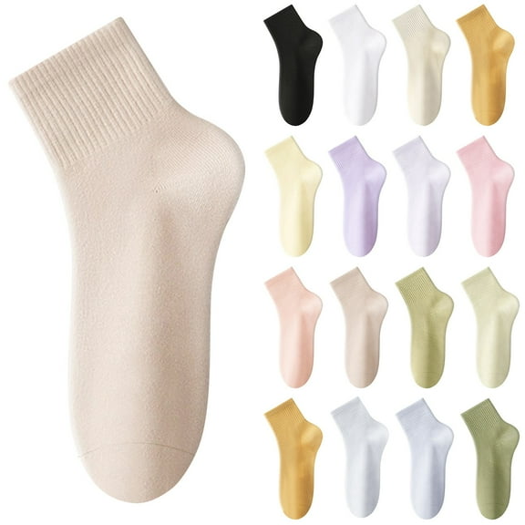 Thin Cotton Crew Socks for Women Breathable Athletic Casual Running Ankle Socks