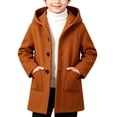 thumbnail image 3 of Abtuhar Toddler Boys Fall Winter Casual Outerwear and Jackets Solid Single‑button Wool‑blend Outer Coats for 2‑10 Years, 3 of 5