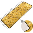 thumbnail image 2 of SKYSONIC 2'X6' Bee Butterfly Flower Runner Rug with Rubber Backing, Yellow Branch Non Slip Entryway Rug Runner Washable Soft Area Rug Carpet for Hallway Bedroom Kitchen Decor, 2 of 6