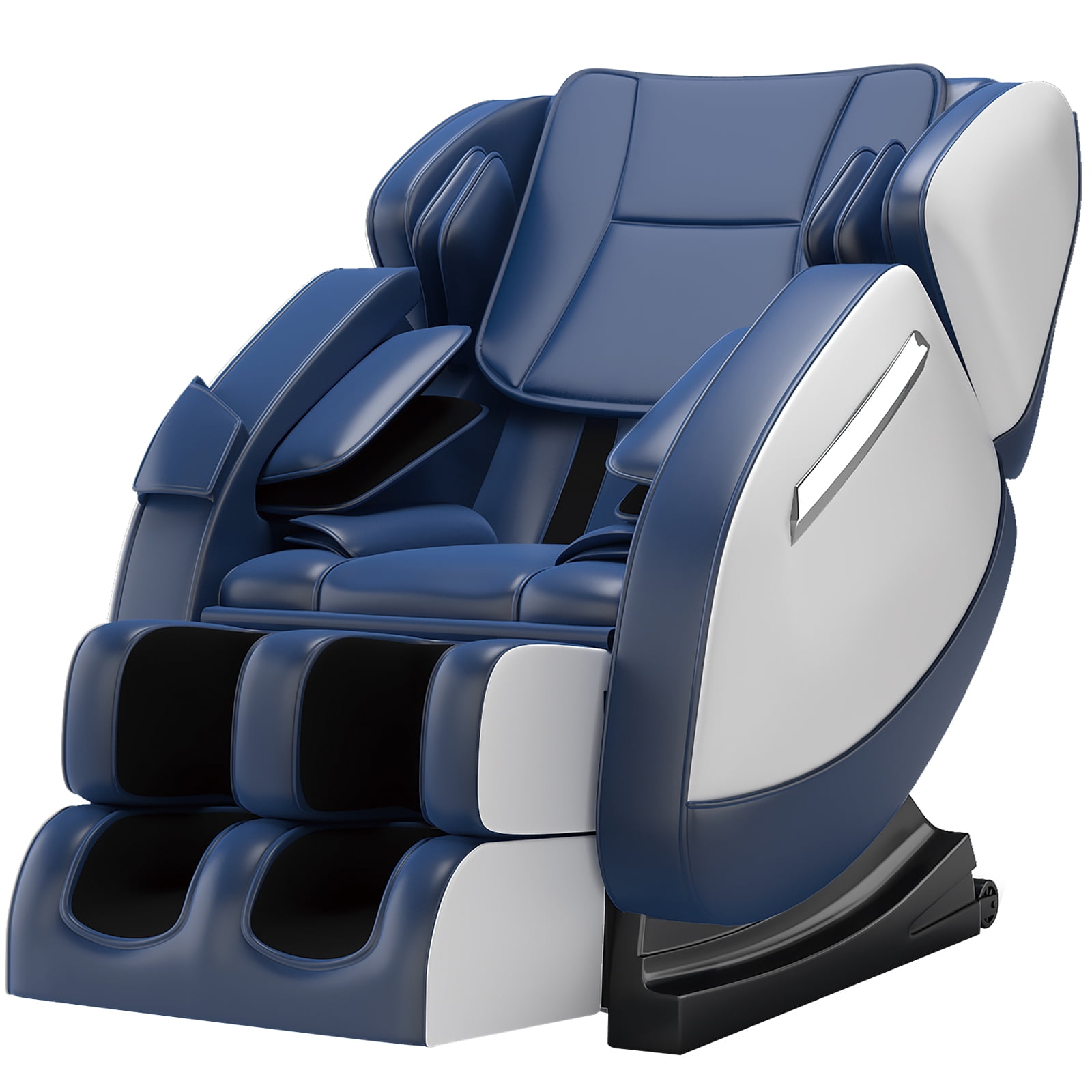 Real Relax Massage Chair, Full Body Recliner with Zero Gravity Chair, Air Pressure, Bluetooth, Heat and Foot Roller Included, Blue - Walmart.com