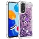 thumbnail image 2 of Funda para Xiaomi Redmi Note 11 4G/Note 11S 4G con Brillo Líquido Flotante, Purpurina, Parachoques y Anillo Giratorio Soporte, 2 of 5