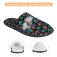 thumbnail image 3 of Fotbe Multicolored Butterflies Pantuflas Peludas para Mujer con Estampado, Zapatillas de Peluche, Zapatos de Invierno para Casa, Uso Interior y Exterior-Large, 3 of 8