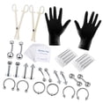 thumbnail image 2 of Kit de herramientas para perforación corporal, Kit completo profesional, ligero y preciso de Metal para perforación de labio, juego de herramientas para perforación de nariz y ombligo, 2 of 12