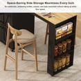thumbnail image 6 of Aphthongs 81" Farmhouse Kitchen Island with Power Outlet & Trash Storage, Rolling Kitchen Cart on Wheels with Extendable Dining Table, 2 Drawers & Adjustable Shelves, 6 of 11