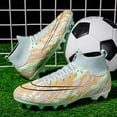 thumbnail image 4 of Zapatos de fútbol para hombre, calzado de entrenamiento profesional, antideslizante, ultraligero, tobillo alto, Unisex, FG/TF, 4 of 5