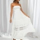 thumbnail image 5 of Vestido Sin Mangas Vestido de aleteo de mujer Vestido de patchwork bohemio Ahueca hacia fuera Vestido largo informal femenino Cgtredaw Blanco Xl para Mujer, 5 of 7