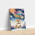 thumbnail image 3 of Happy New Year with Pomeranian Fireworks Holiday Xmas Winter 2025 Vertical Matte Canvas Poster Pom Dog Lover Gifts Wall Art Home Decor - 00025, 3 of 5