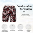 thumbnail image 5 of Balery Snake And Rose Mens Swim Trunks Swim Shorts for Men Quick Dry Inseam Beach Shorts with Compression Liner Pocket-Small, 5 of 9