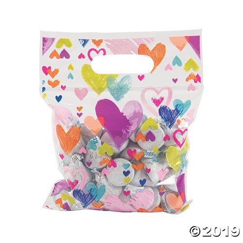 Valentine’s Day Resealable Plastic Treat Bags