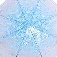 thumbnail image 2 of Clear Folding Umbrella with Romantic Cherry Blossom Motif, Lightweight Portable Rain Umbrella for Commuting and Travel, Manual Open, 36.6 inches / 93 cm, Blue Color, 2 of 9