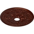 thumbnail image 3 of 30 7/8"OD x 3 5/8"ID x 1 3/8"P Rose Ceiling Medallion (Fits Canopies up to 5 1/4"), Hand-Painted Antique Copper, 3 of 5