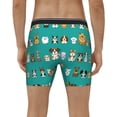 thumbnail image 4 of Xecao Cartoon Dogs Print Boxer Briefs for Men's Stretch Moisture-Wicking Underwear, Mid-Rise Classics breathable fabric, 4 of 7