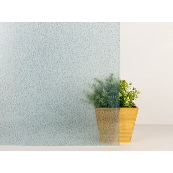 Fablon Waterdrop Blue Self Adhesive Window Film Set of 2