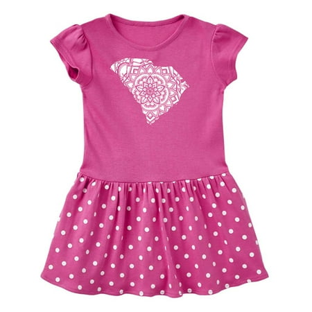 

Inktastic South Carolina Silhouette Mandala Gift Toddler Girl Dress
