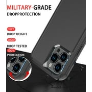 Diverbox for iPhone 13 Pro Max Case [Shockproof] [Dropproof] [Tempered Glass Screen Protector + Camera Lens Protector],Heavy Duty Protection Phone Case Cover for Apple iPhone 13 Pro Max (Black)