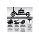 thumbnail image 3 of Scooter Patín Adultos Plegable Ajustable Urbano Diablo Niños, 3 of 5