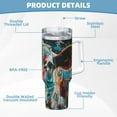 thumbnail image 5 of Vsdgher Colorful Graffiti Cow Pattern 40 oz Tumbler with Handle and Straw Lid | Insulated Cup Reusable Stainless Steel Water Bottle Travel Mug | Gifts for Women Men Him Her, 5 of 8