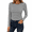 Black, variant on Dpjklzsn Women's Ribbed Stripe Long Sleeve Top, Crew Neck Knit Casual Shirt