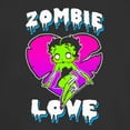 thumbnail image 2 of Junior's Betty Boop Halloween Green Zombie Love  Graphic Tee Black Medium, 2 of 3