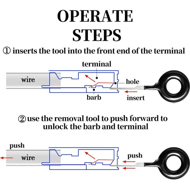 60pcs Terminal Removal Tool kit,Pins Terminals Puller Repair